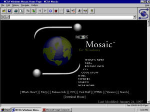 NCSA Mosaic 2.0 - Click here to see full-size screenshots